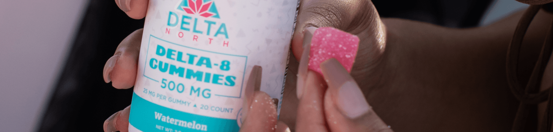Delta 8 bottle up close